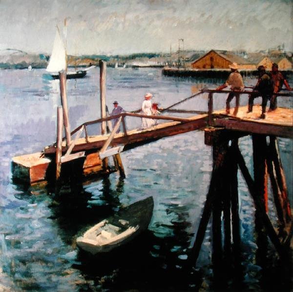 Meredek rámpa (olaj, vászon) alkotó: Frank Duveneck