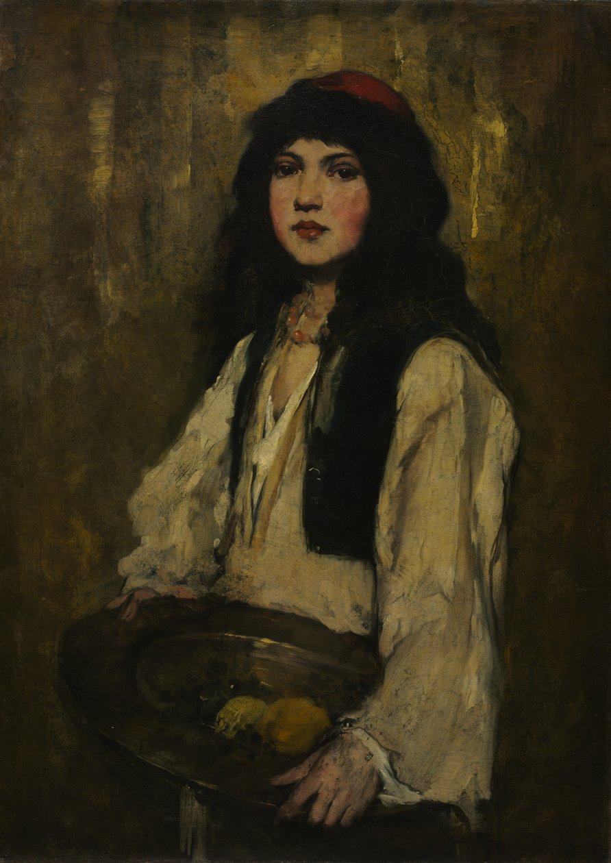 A velencei lány, 1880 körül (olaj, vászon) alkotó: Frank Duveneck