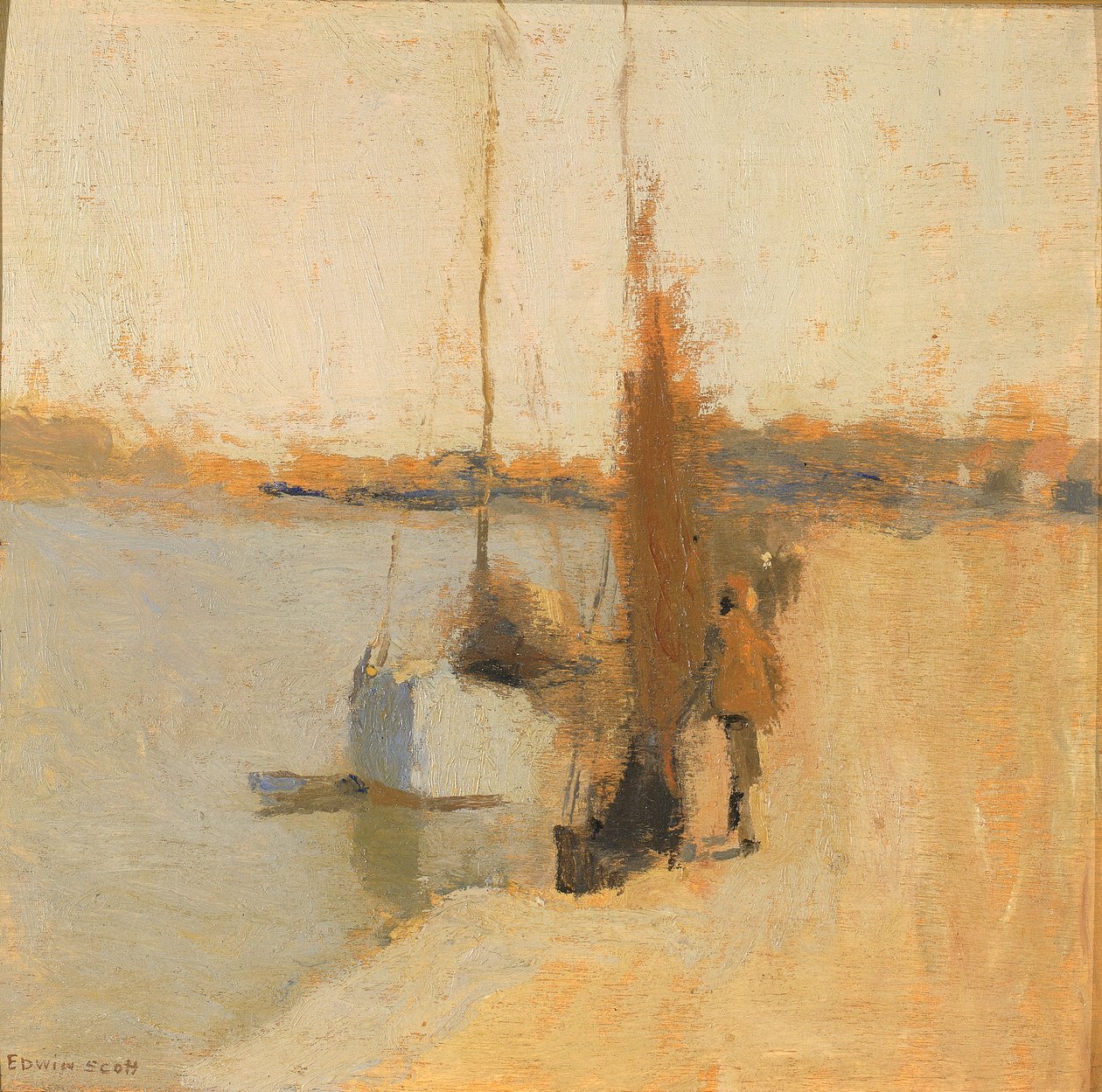 Horgászhajó, n.d. alkotó: Frank Edwin Scott
