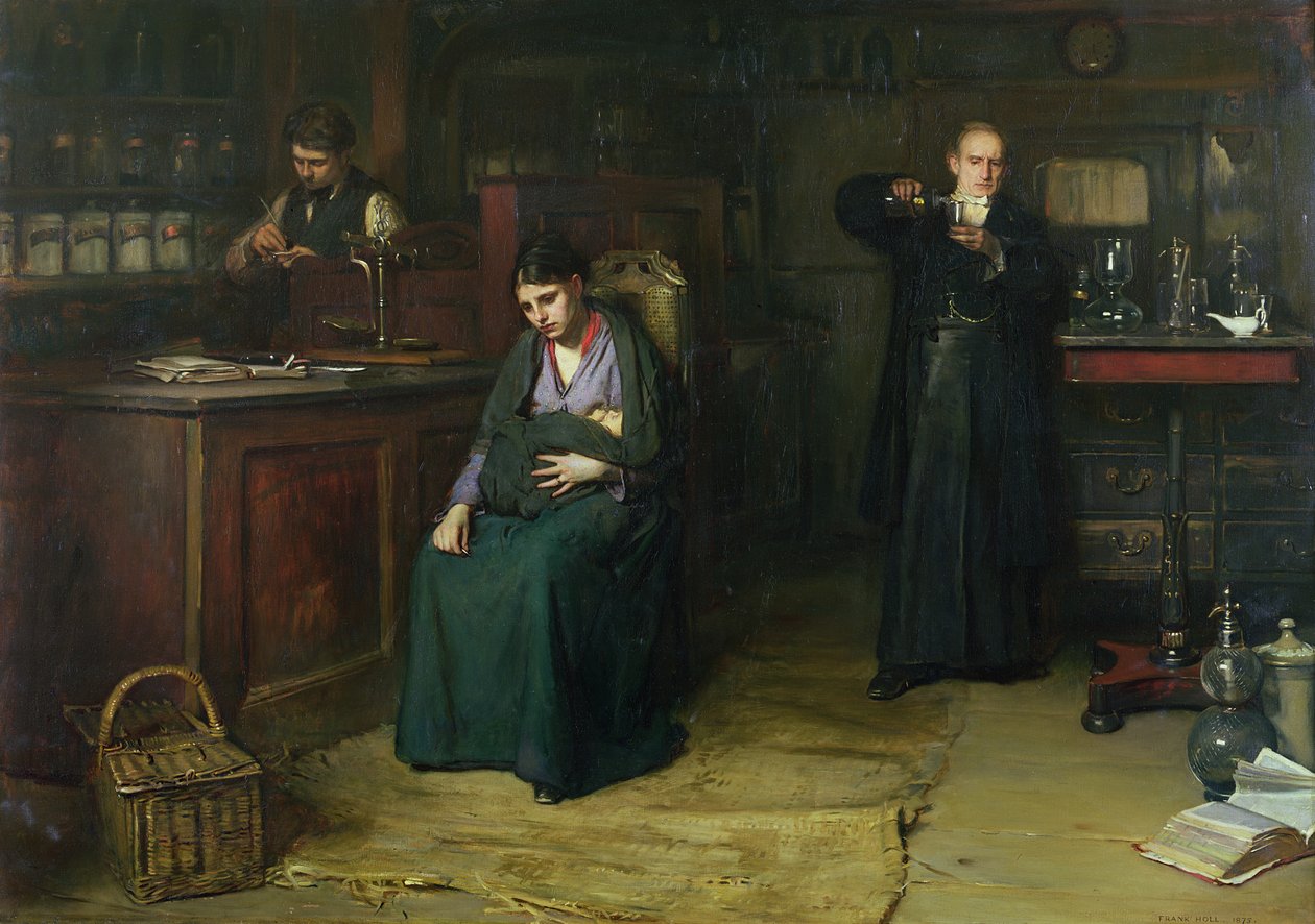 Kétes remény, 1875 (olaj) alkotó: Frank Holl