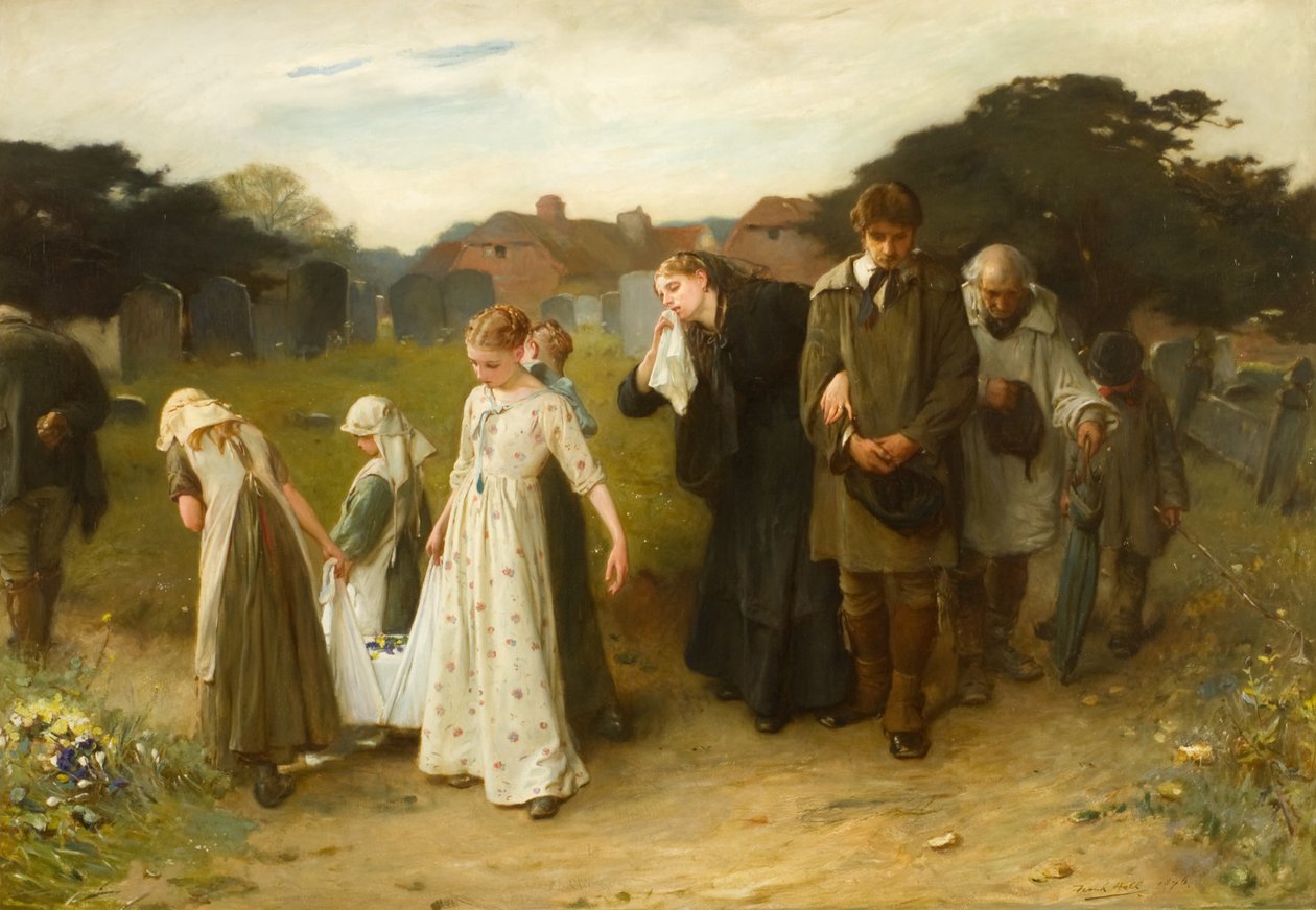 Elsőszülöttje, Horsham Churchyard alkotó: Frank Holl
