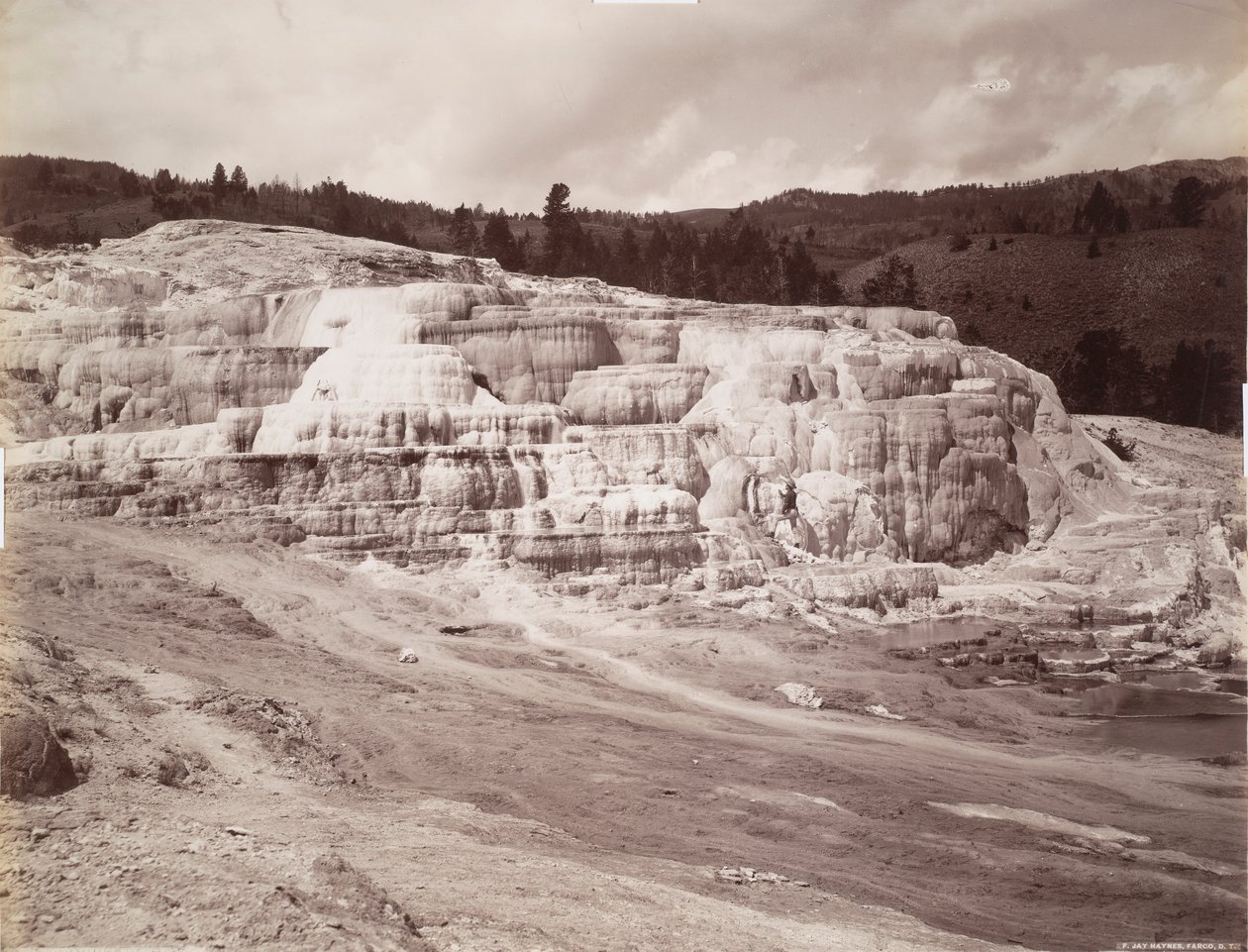 Minerva Terrace, Mammoth Hot Springs alkotó: Frank Jay Haynes