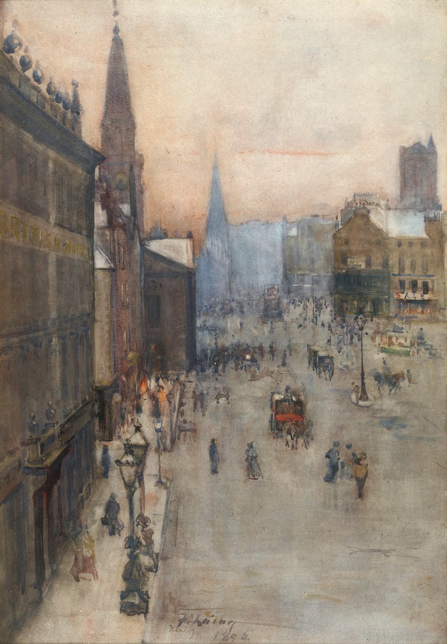Utcakép, 1894 (wc papíron) alkotó: Frank Laing