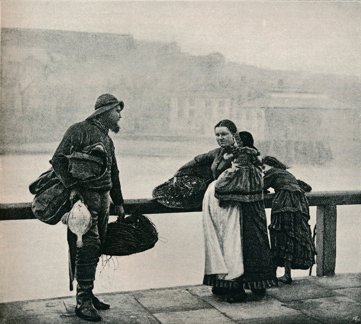 Fisher people, Whitby, 1890 alkotó: Frank Meadow Sutcliffe