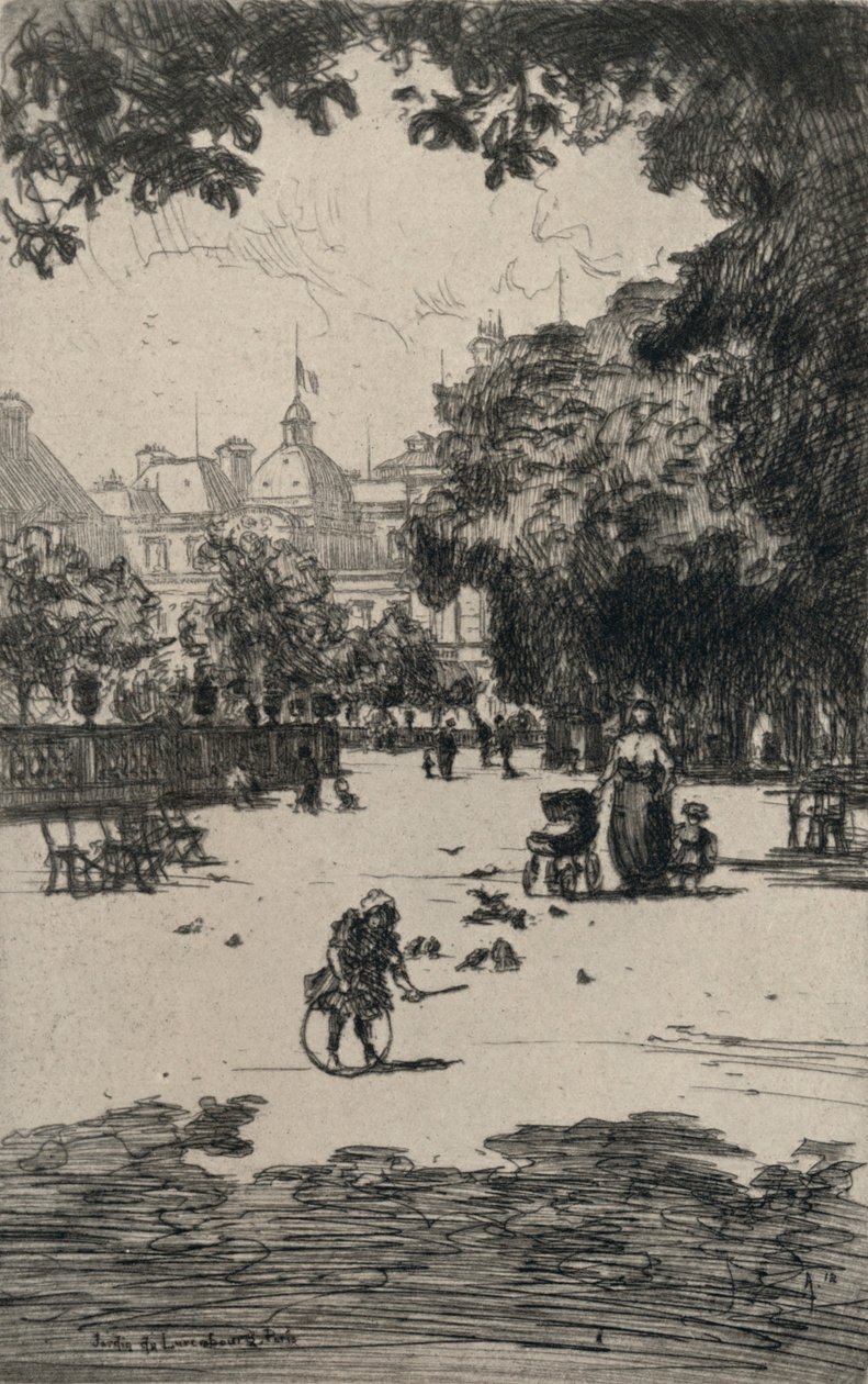 Luxembourg-kert, 1915 alkotó: Frank Milton Armington