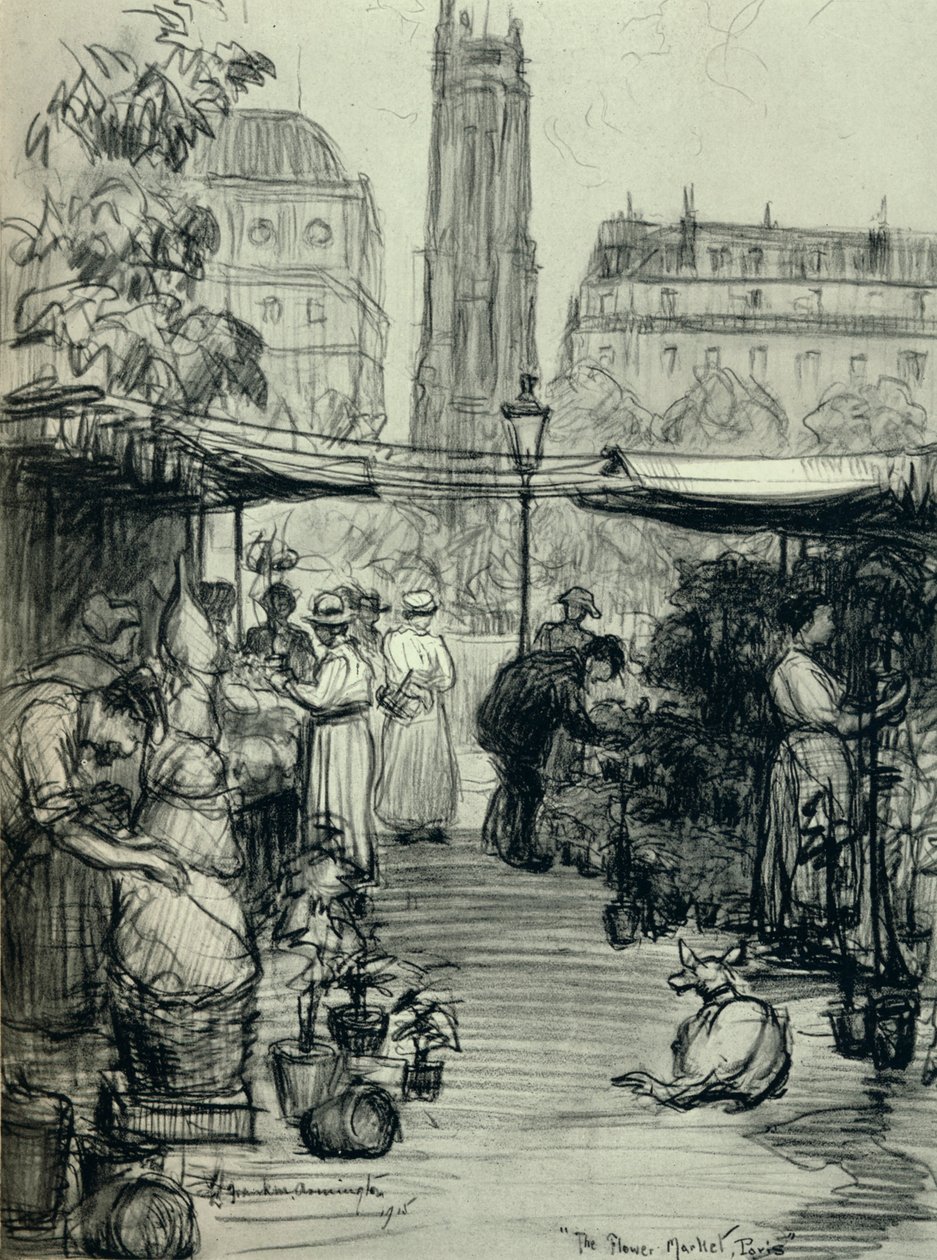 Virágpiac, 1915 alkotó: Frank Milton Armington