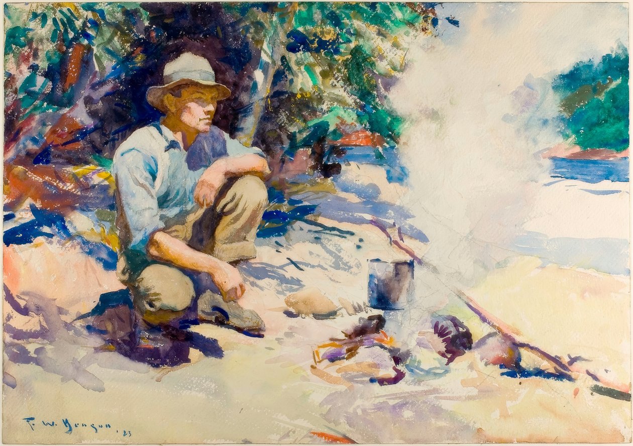 Forraljuk fel a vizet a vízforralóban alkotó: Frank Weston Benson