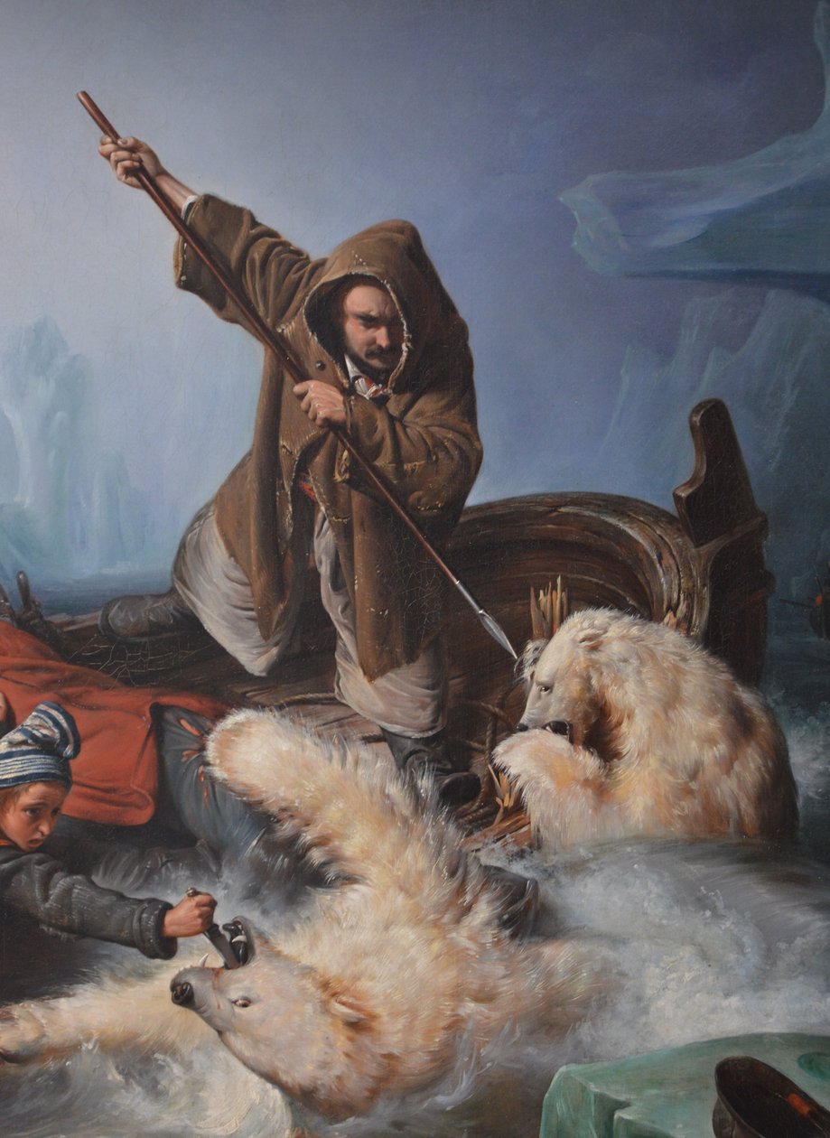 Harcolj jegesmedvékkel alkotó: François Auguste Biard