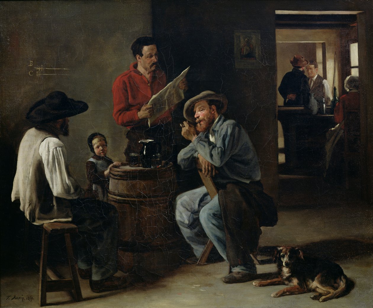 Egy kocsma belseje, 1859 alkotó: François Bonvin