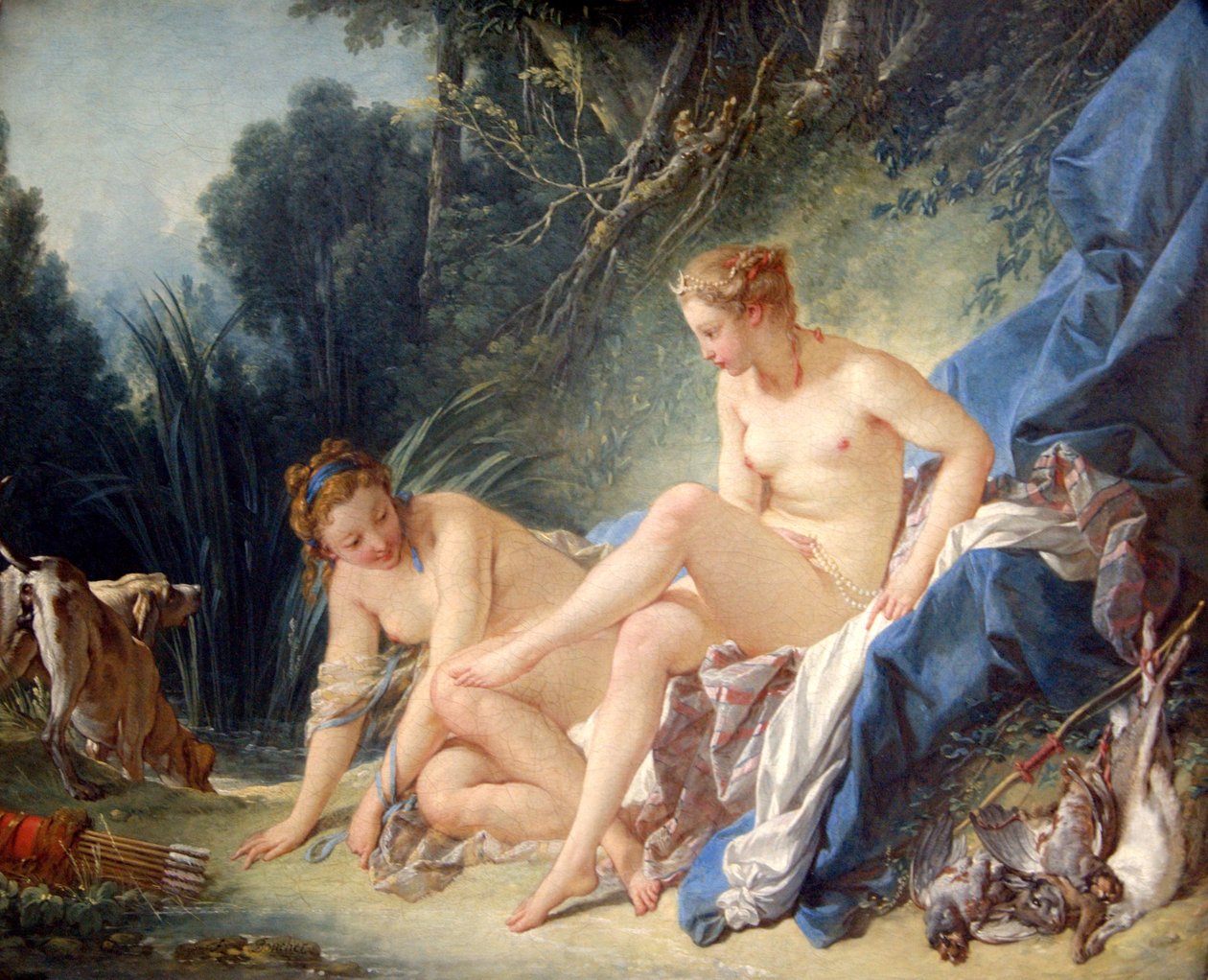 Diane kijött a fürdőből alkotó: François Boucher