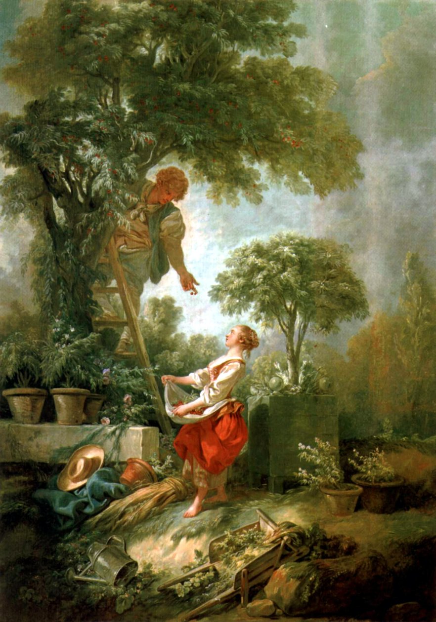 Tájkép cseresznyeszedővel alkotó: François Boucher