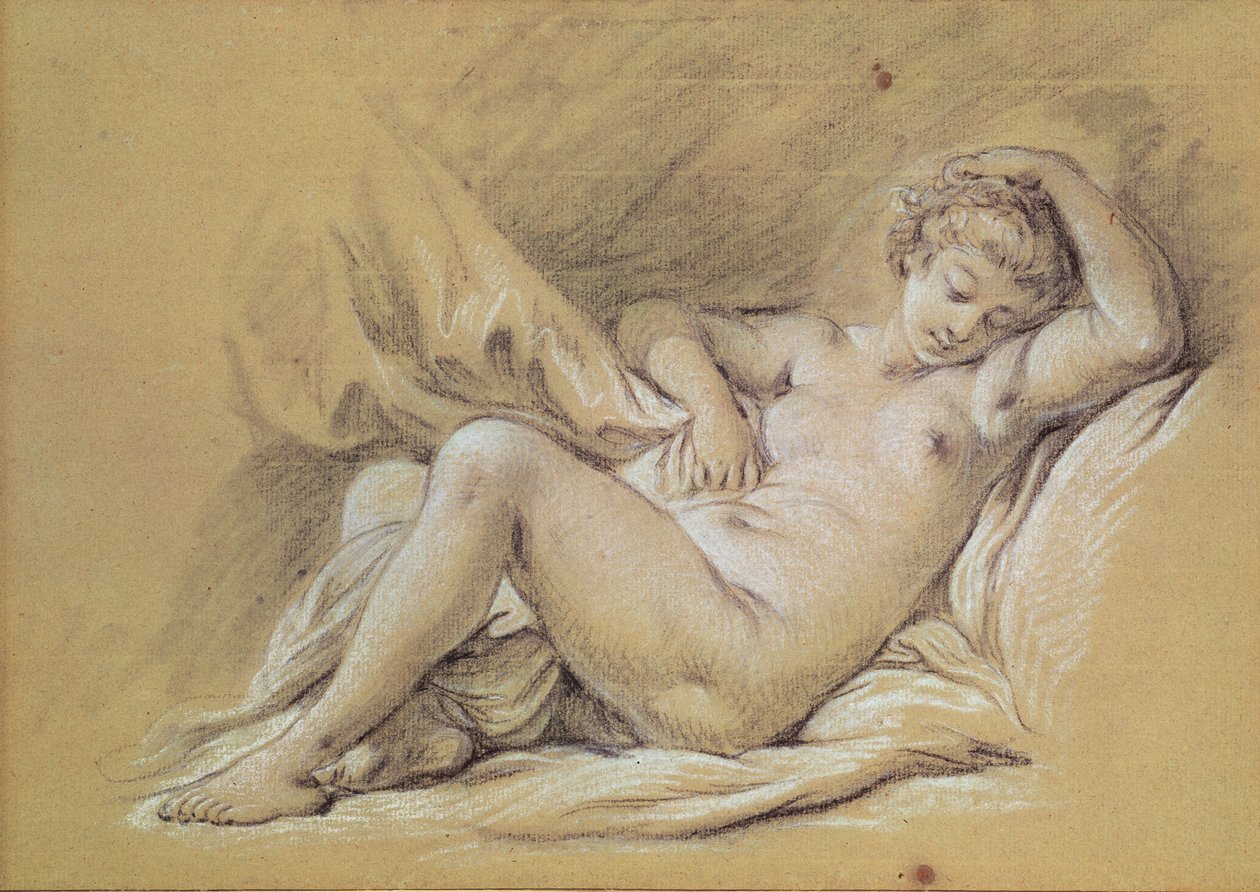 Meztelen nő az ágyon alkotó: François Boucher