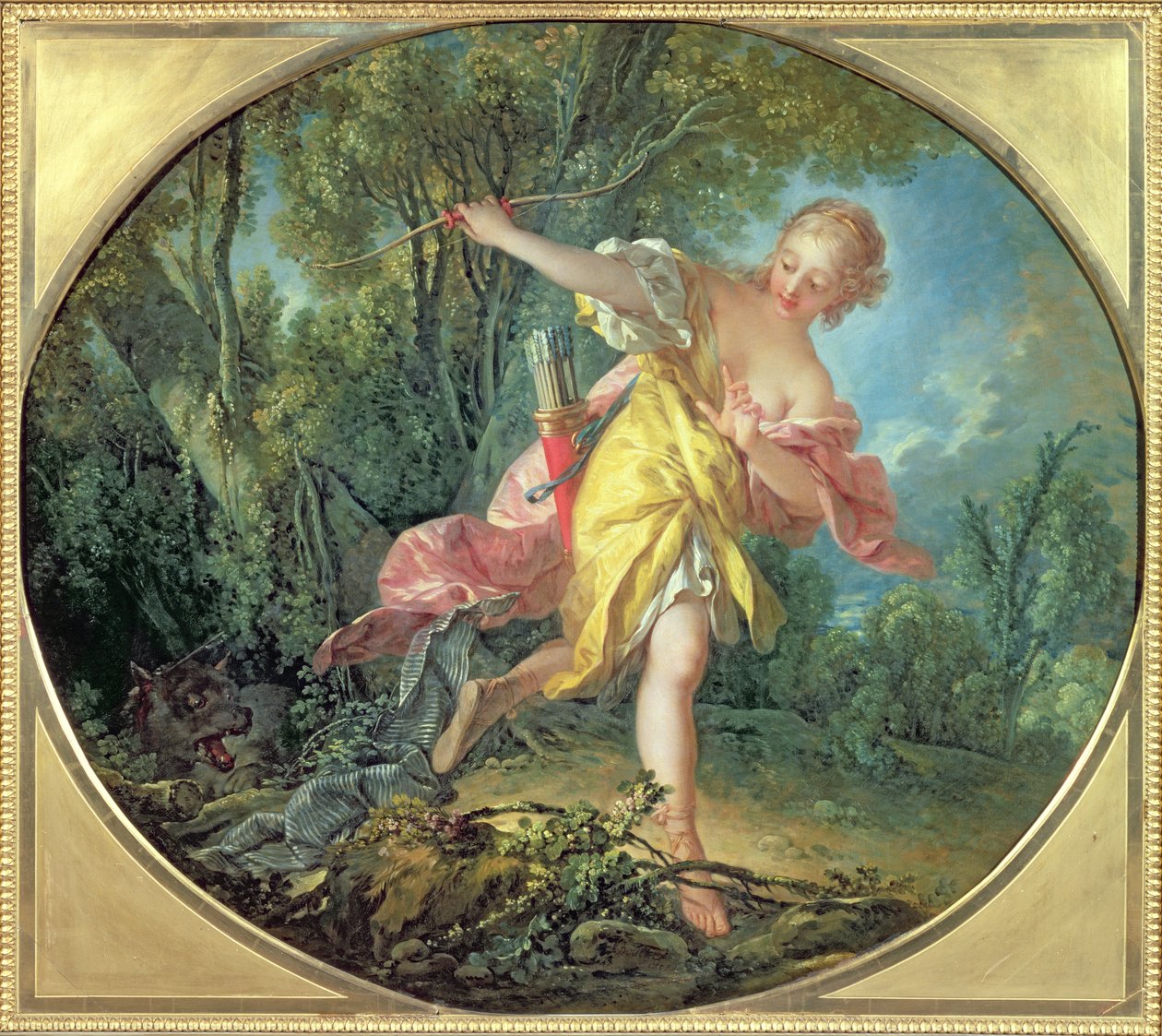 Rhea Sylvia a farkas elől menekül, 1756 alkotó: François Boucher