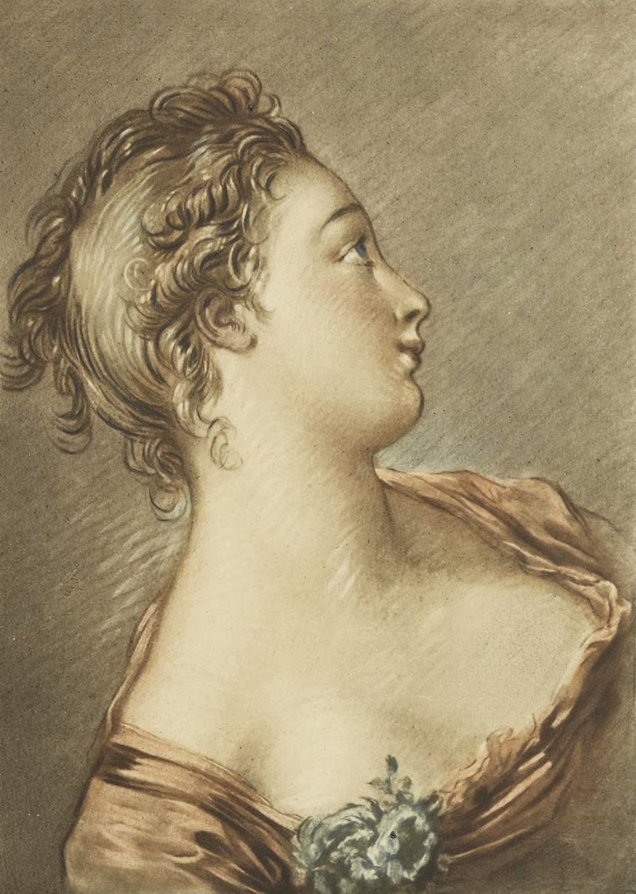Egy nő feje alkotó: François Boucher