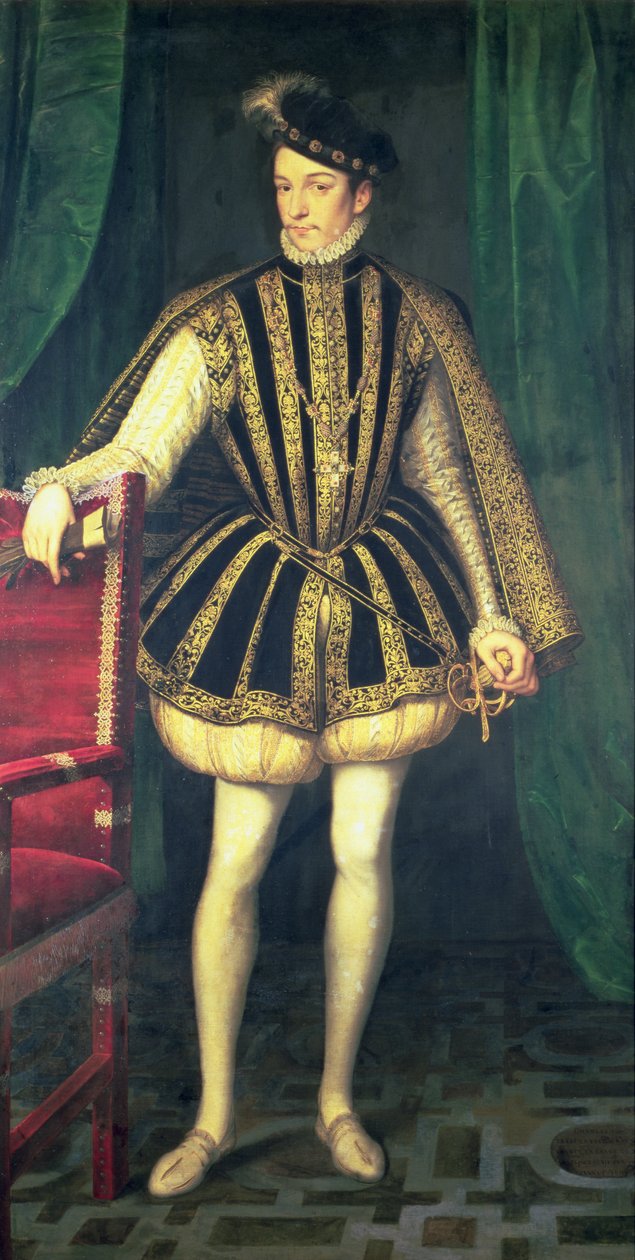 IX. Károly francia király (1550-74), 1565 körül alkotó: François Clouet
