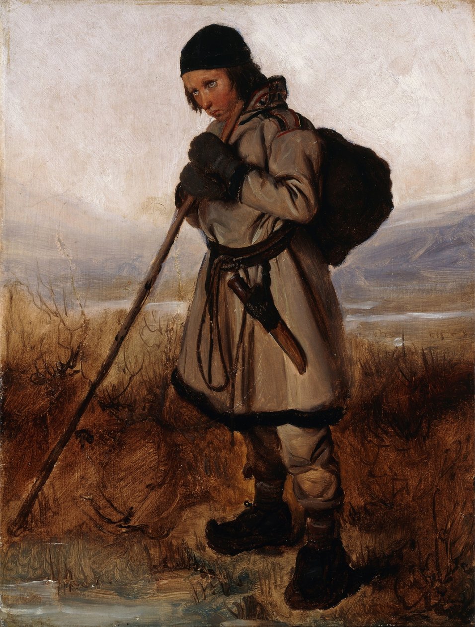 Franciául:  Un Lapon A Laplander alkotó: François Auguste Biard