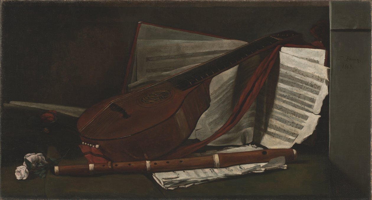 A zene attribútumai, 1863. alkotó: François Bonvin