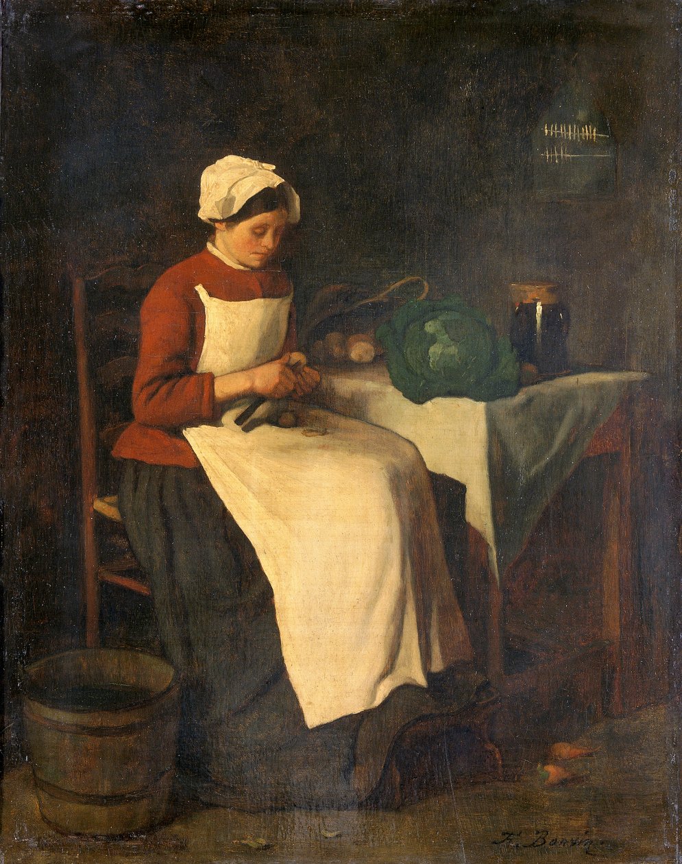 „A fiatal háziasszony”, 1855 alkotó: François Bonvin