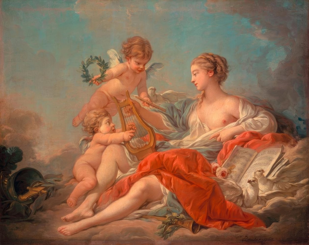 A zene allegóriája alkotó: François Boucher