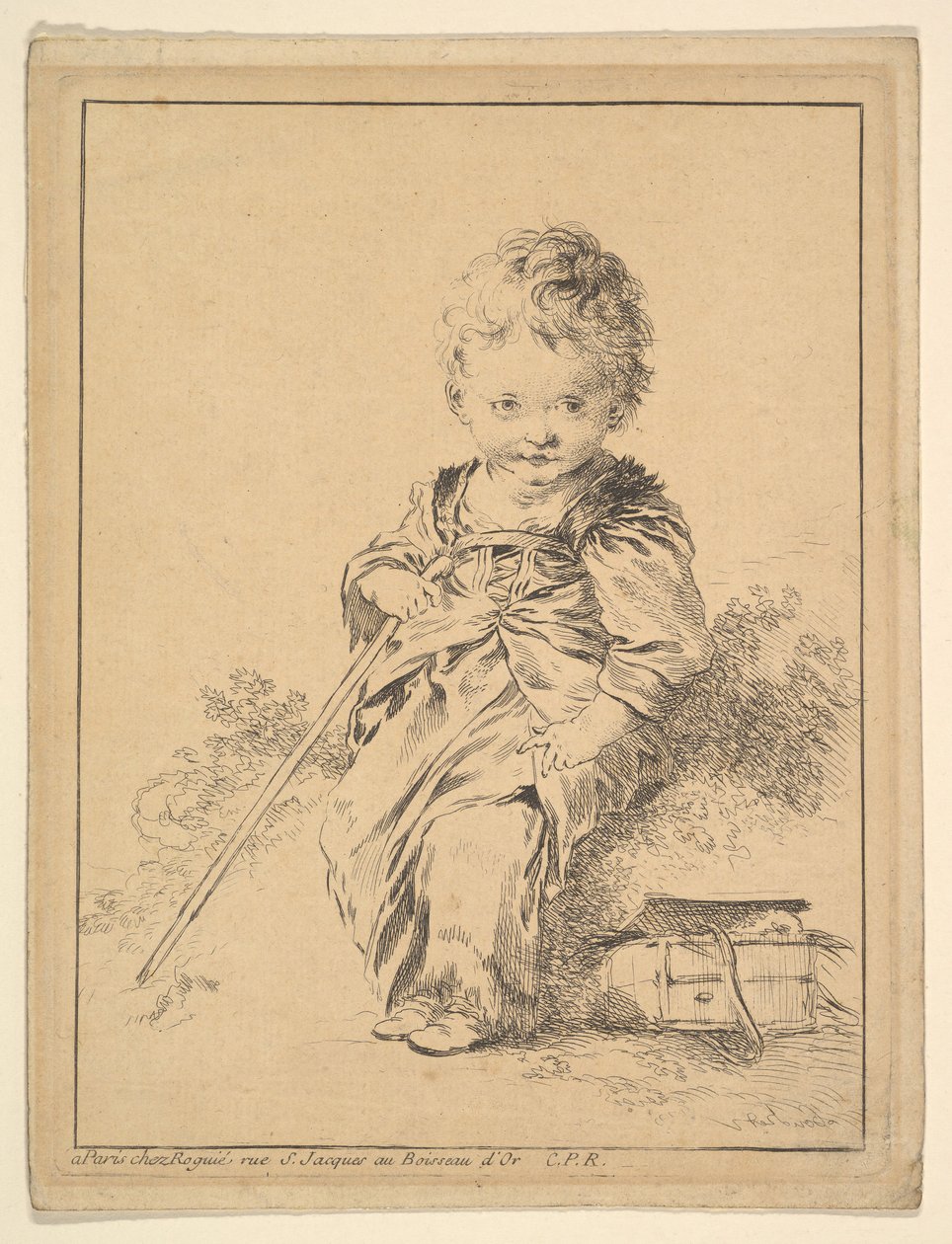 Gyermektartó személyzet, 18. század. alkotó: François Boucher