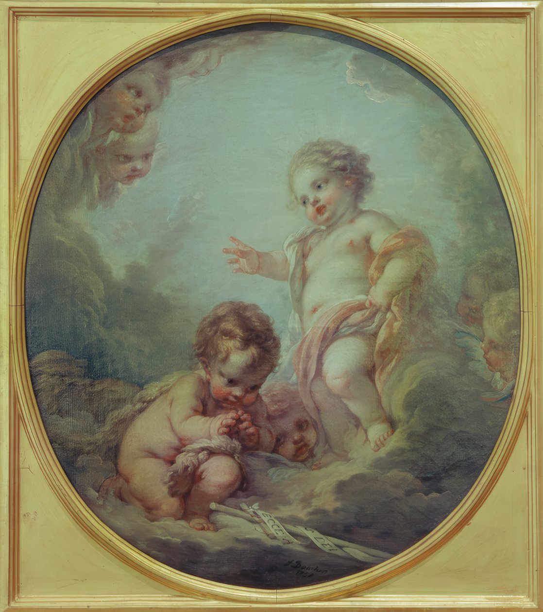 A kis Jézus megáldja Keresztelő Jánost alkotó: François Boucher