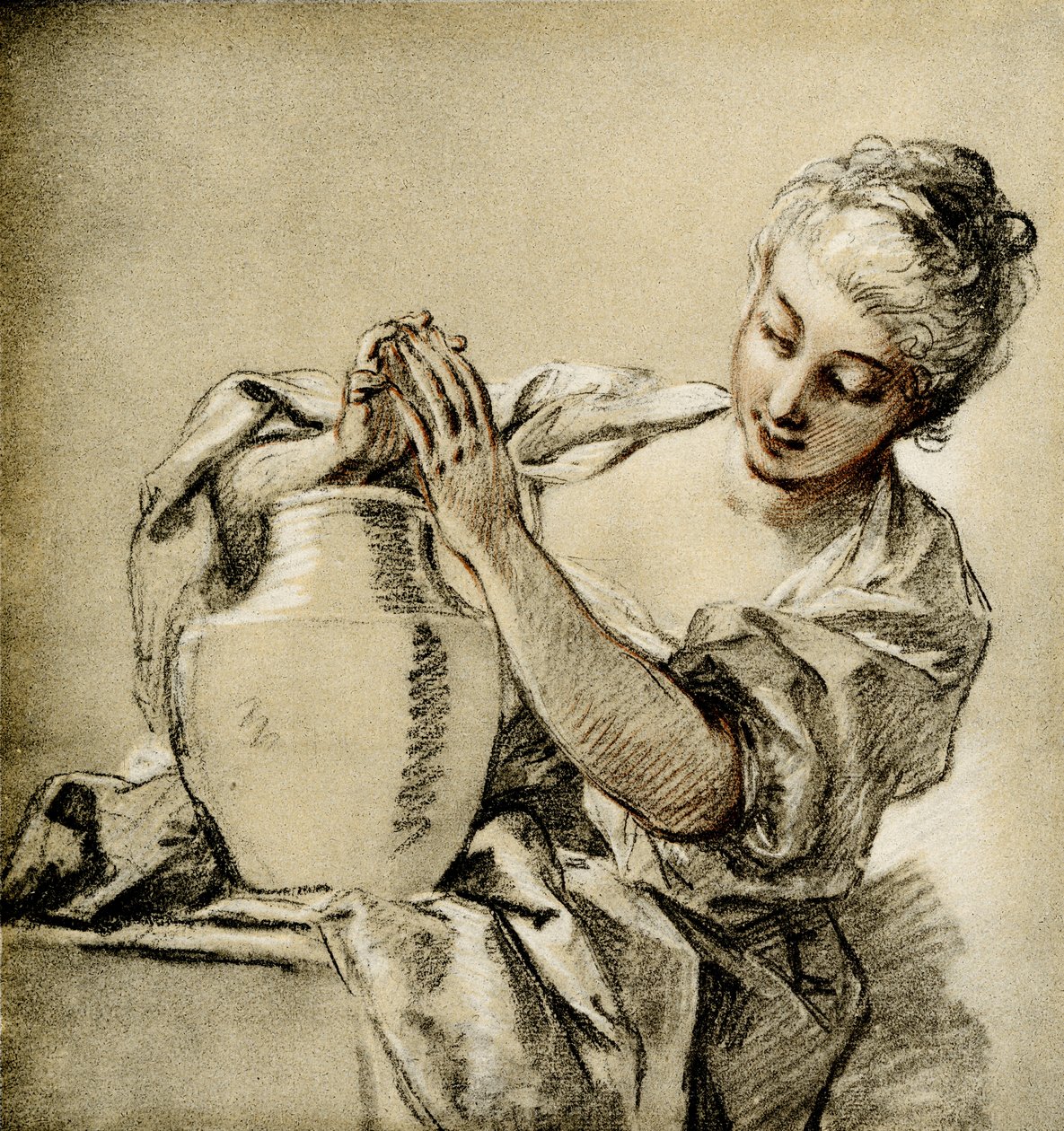 Lány a kútnál alkotó: François Boucher
