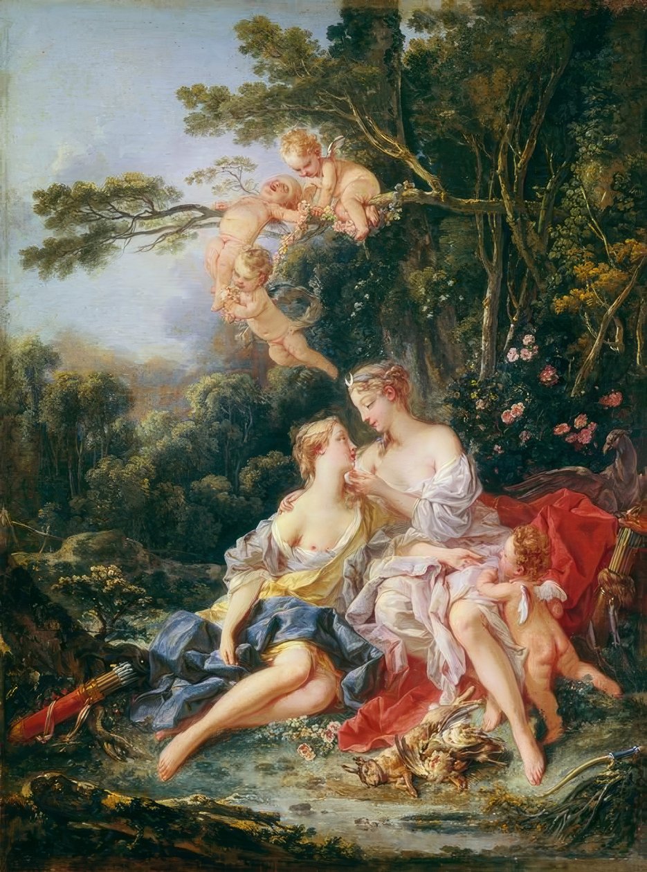 Jupiter és Callisto alkotó: François Boucher