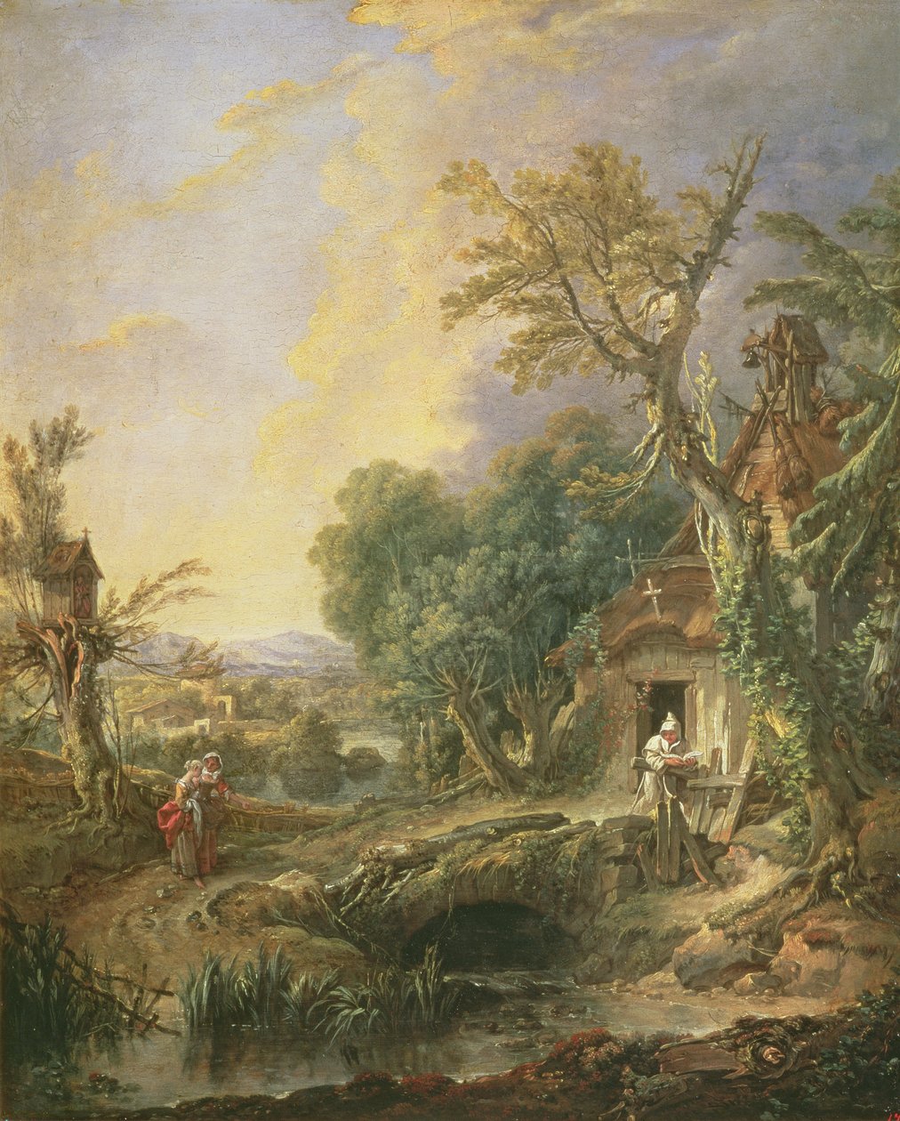 Táj egy remetével, 1742 alkotó: François Boucher