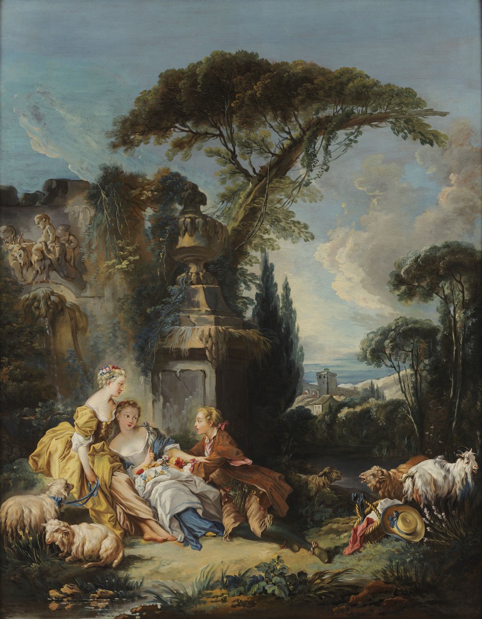 Lelkipásztori jelenet alkotó: François Boucher