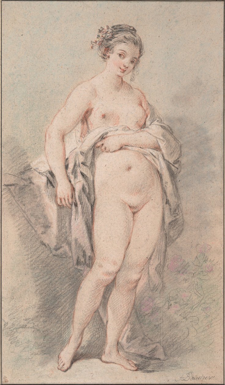 Álló meztelen lány alkotó: François Boucher