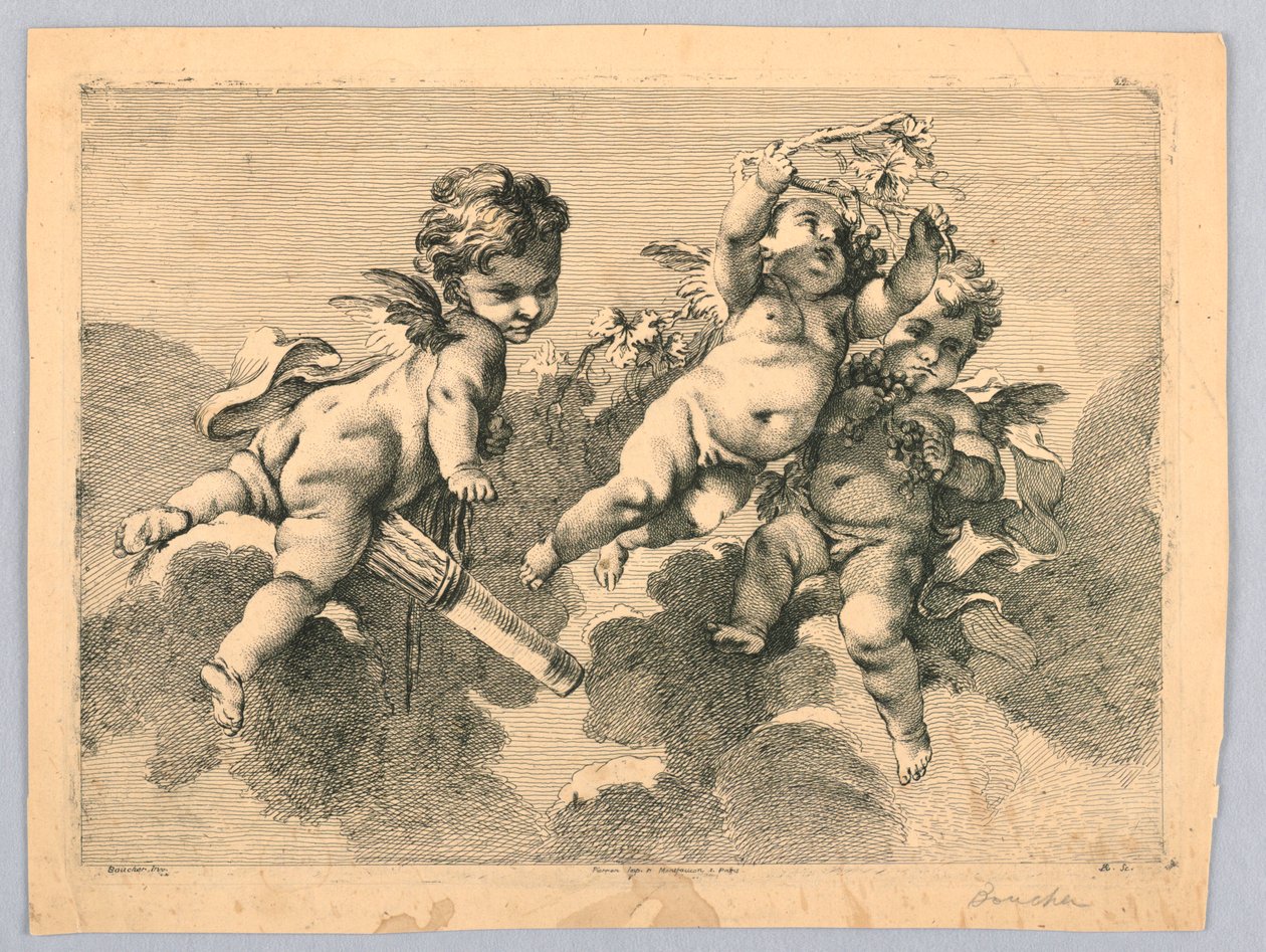 Három Putti alkotó: François Boucher