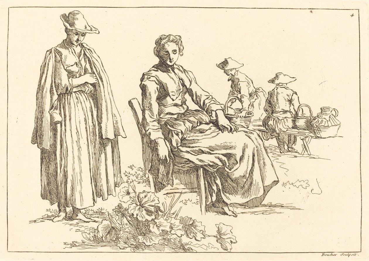 Alakok egy tájban alkotó: François Boucher after Abraham Bloemaert