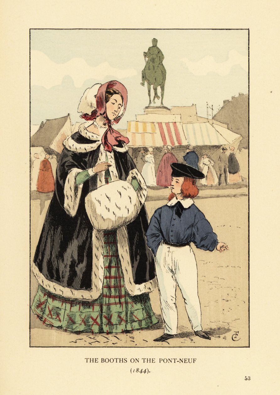 A Pont Neuf standjai, Párizs alkotó: François Courboin
