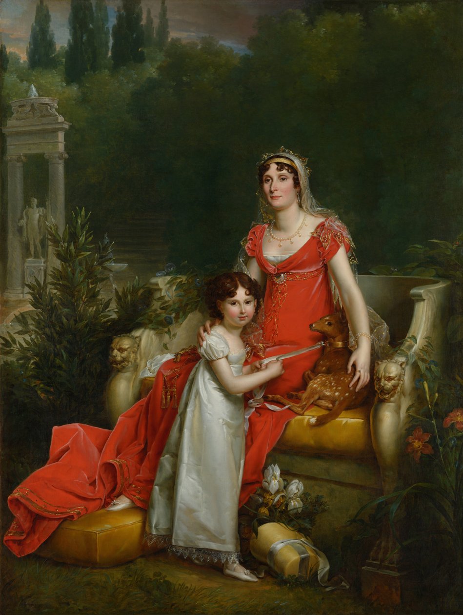 Elisa Bonaparte és lánya, Napoleona Baciocchi alkotó: François Gérard