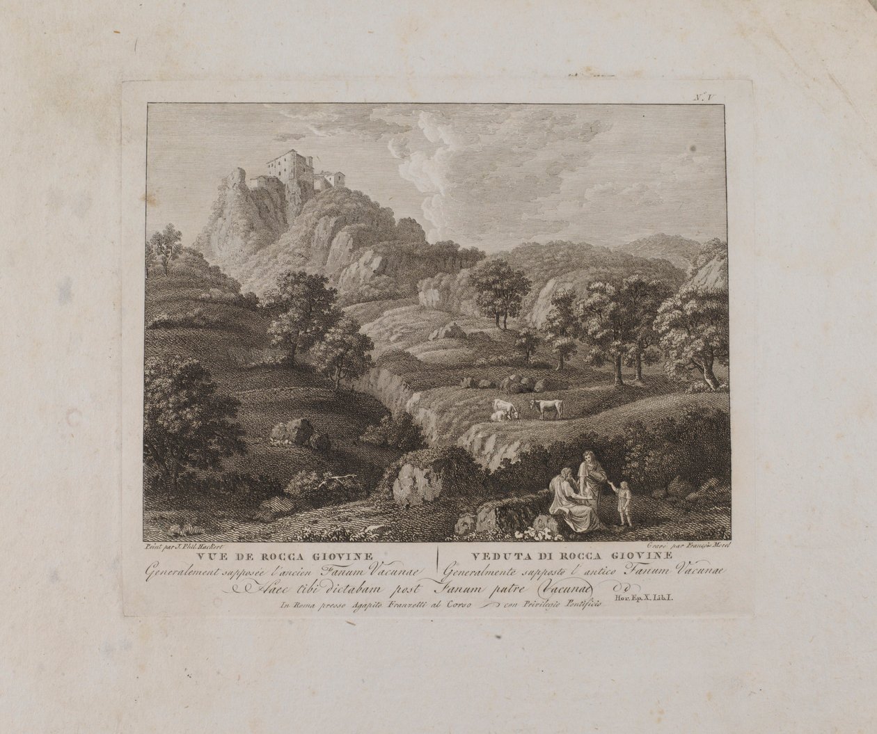 Vue de Rocca Giovine (V. sz.) alkotó: François Morel