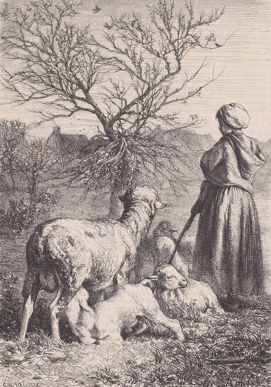 Egy pásztorlány, kb. 1852. alkotó: François Rouget