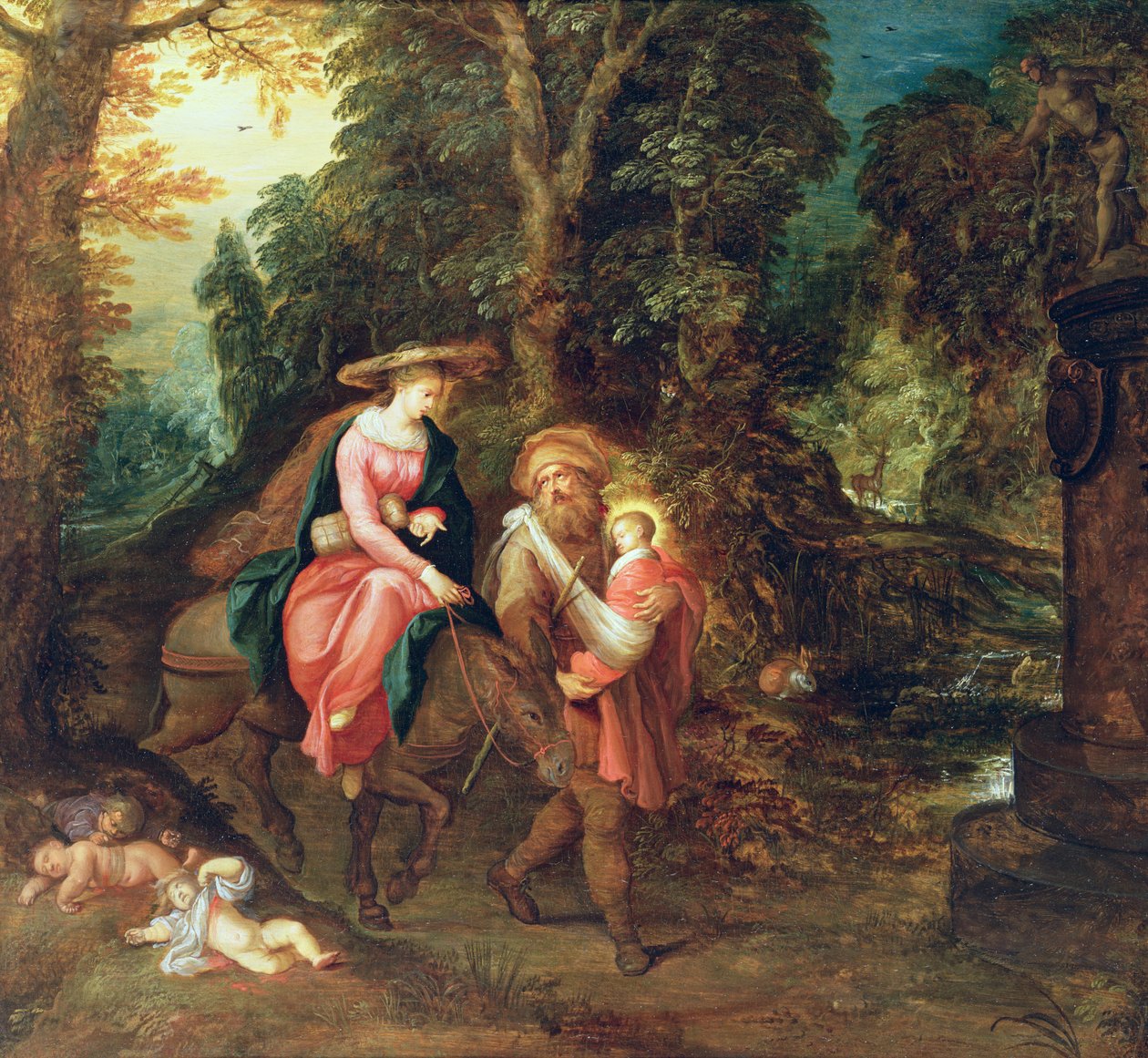 Repülés Egyiptomba (panel) alkotó: Abraham Govaerts