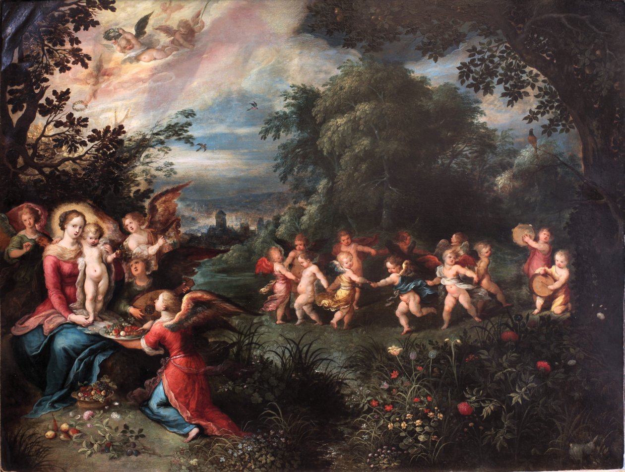 Szűz és gyermek egy tájban alkotó: Frans II Francken the Younger