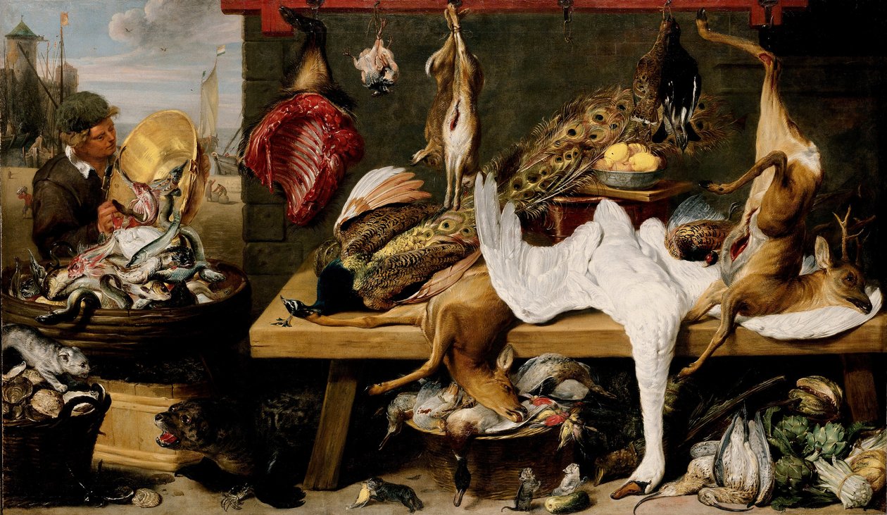 Piaci jelenet a rakparton alkotó: Frans Snyders or Snijders
