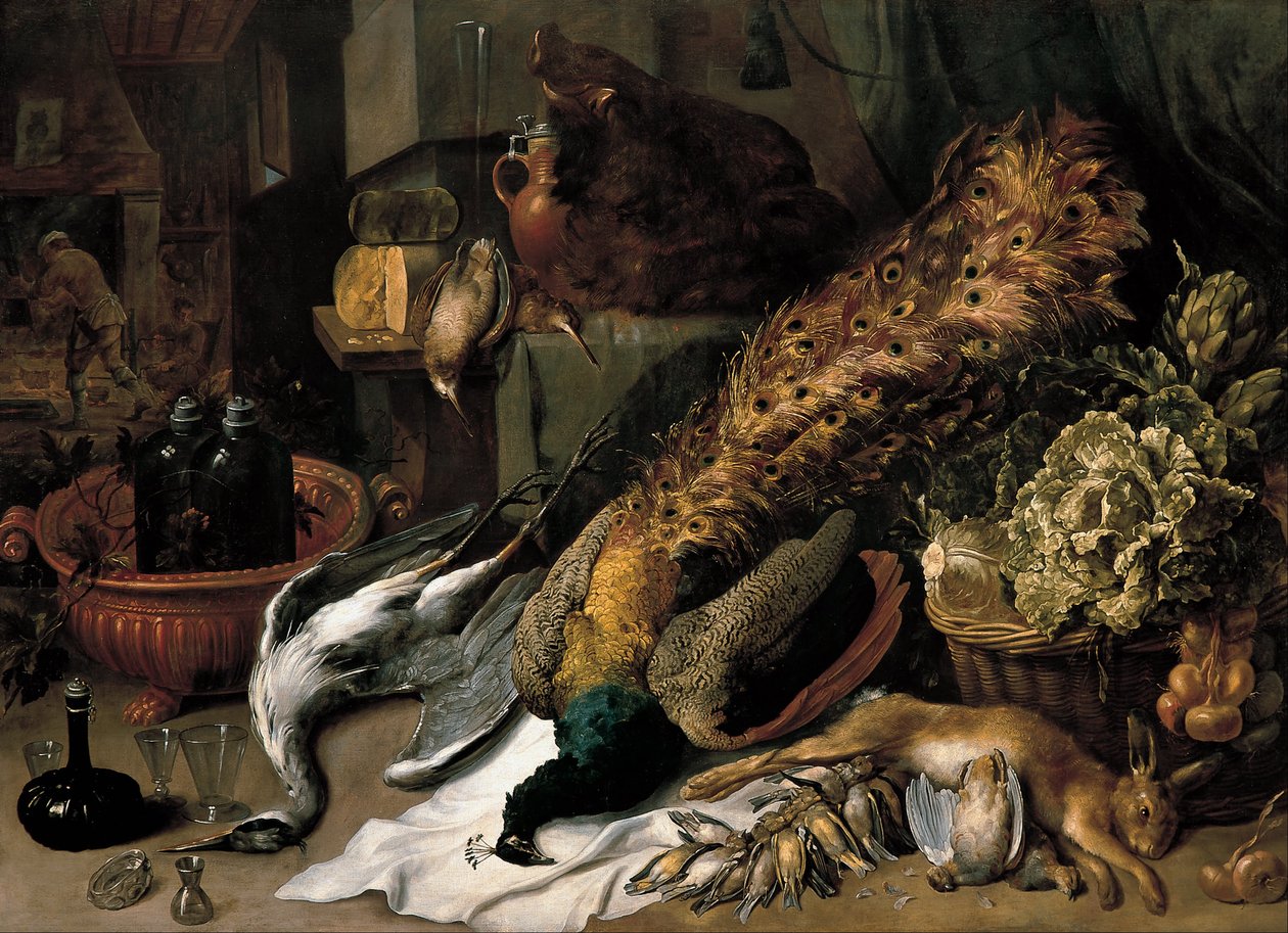 Csendélet borhűtővel alkotó: Frans Snyders or Snijders