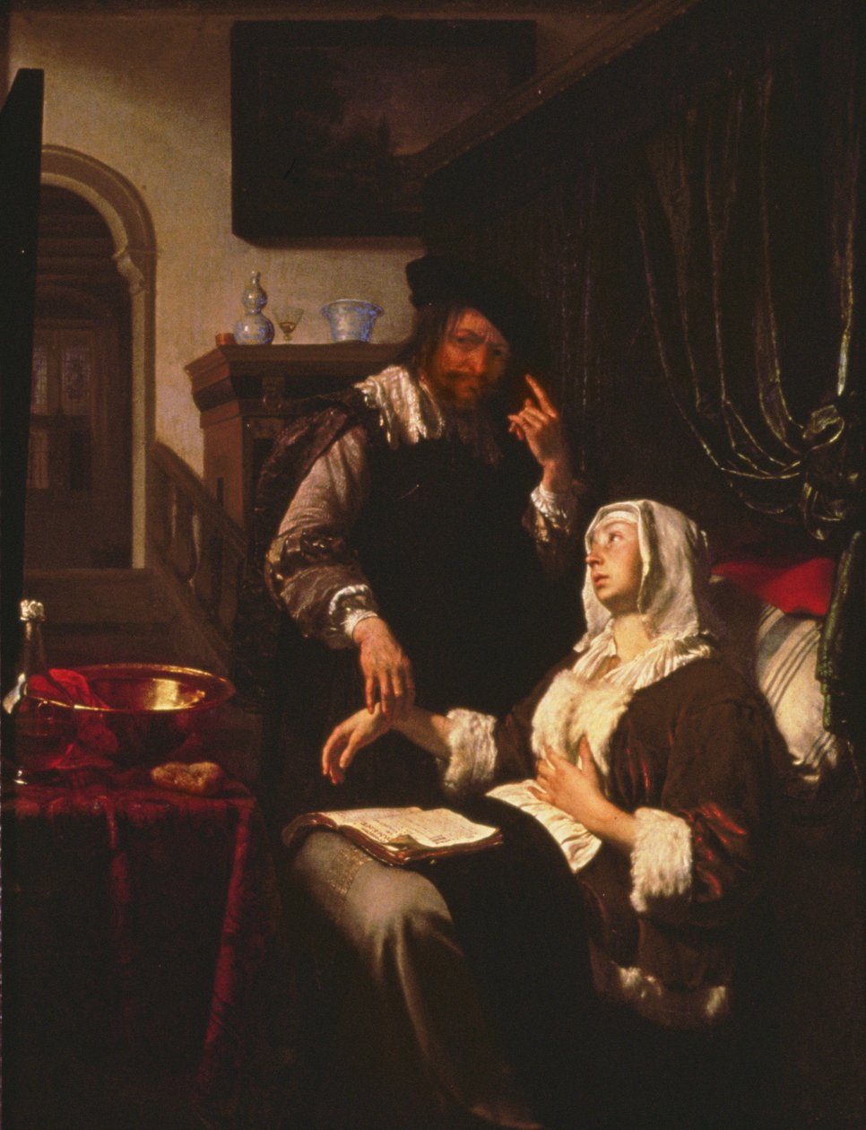 01316 Az orvos látogatása alkotó: Frans van Mieris