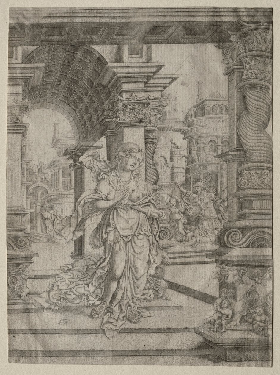 Lucretia halála. alkotó: Frans Crabbe van Esplegem