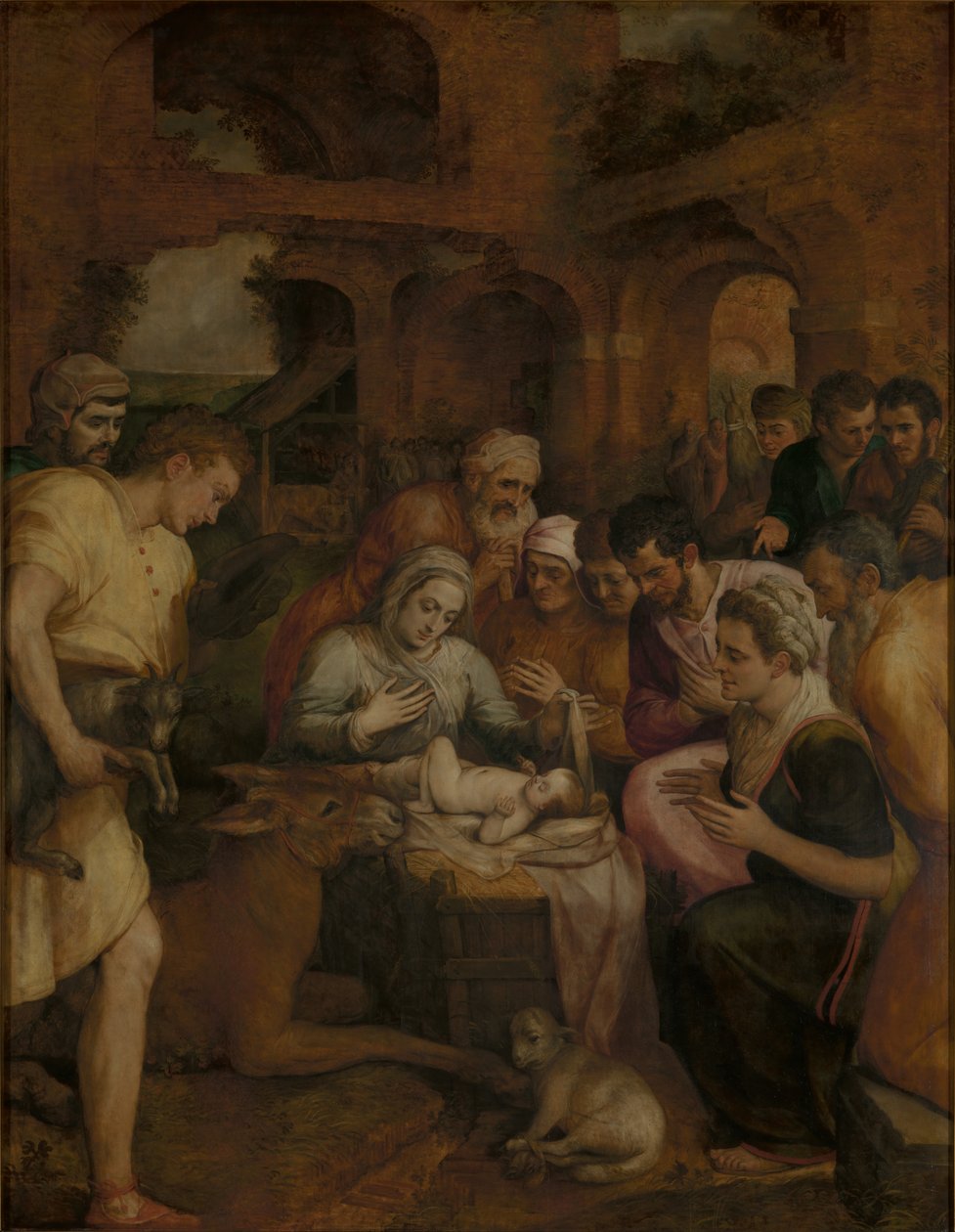 A pásztorok imádása alkotó: Frans Floris