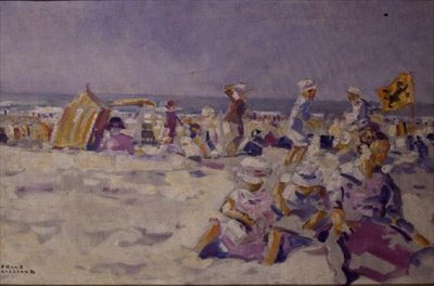 Strandjelenet (olaj, vászon) alkotó: Frans Gaillard