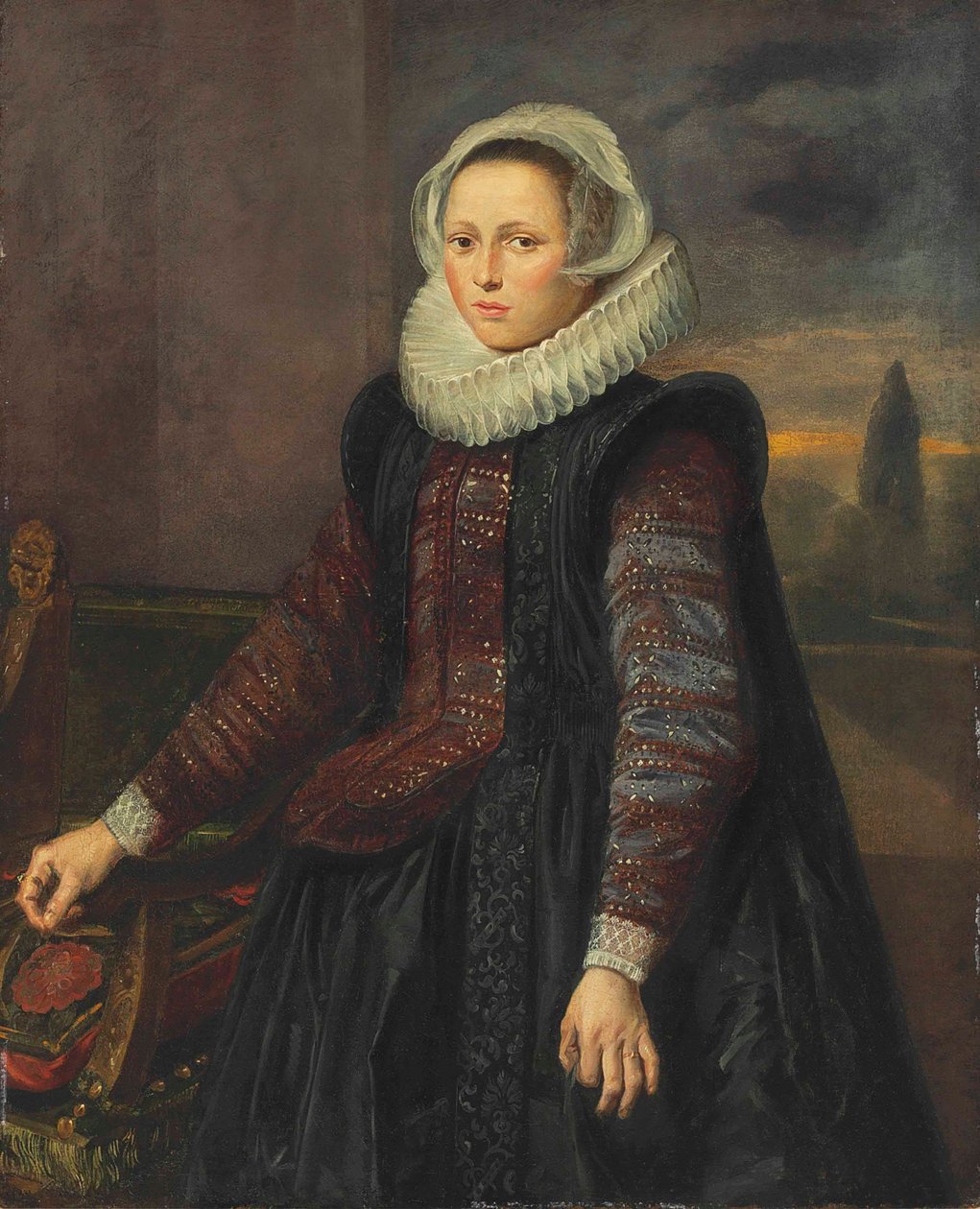 Egy fiatal nő portréja alkotó: Frans Hals