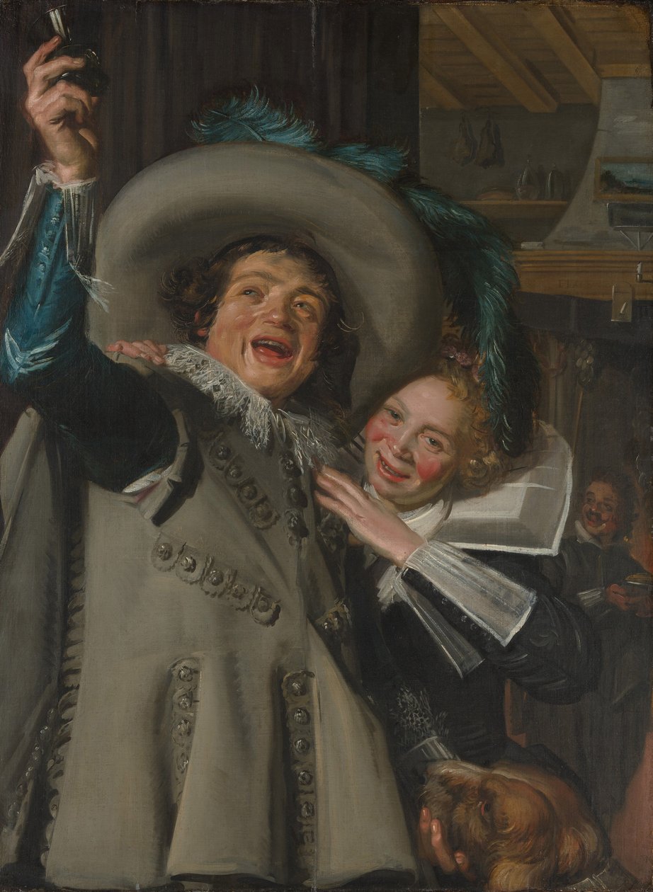 Fiatal férfi és nő egy fogadóban alkotó: Frans Hals