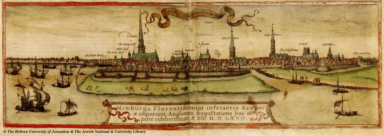 Térkép hamburg 1572 alkotó: Frans Hogenberg