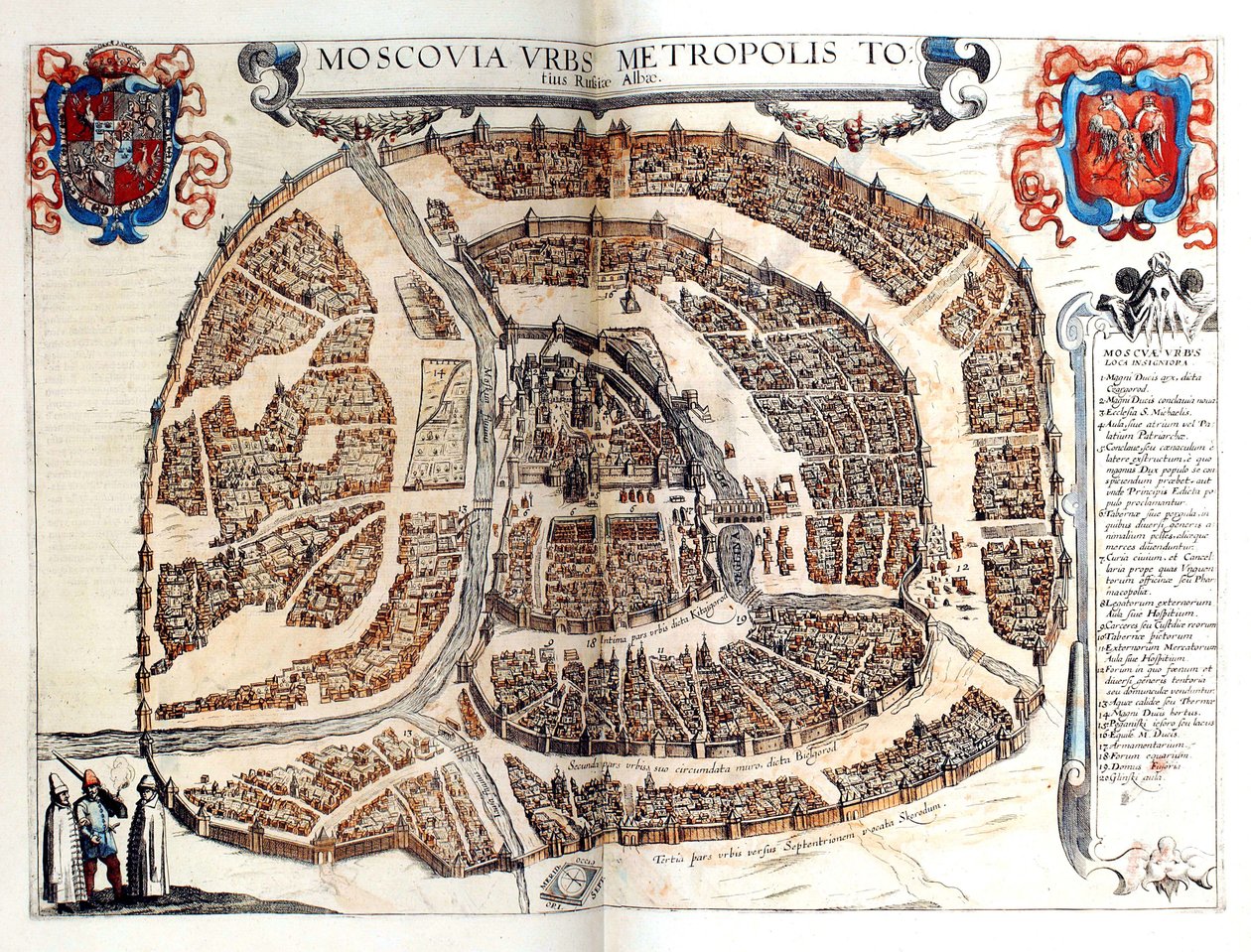 Moszkva térképe, 1572 alkotó: Frans Hogenberg