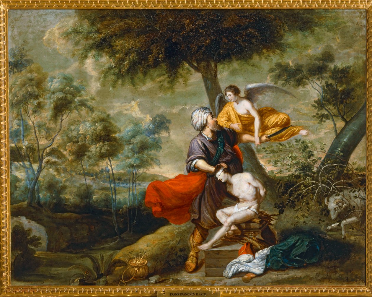 Izsák feláldozása ... alkotó: Frans II the Younger Francken