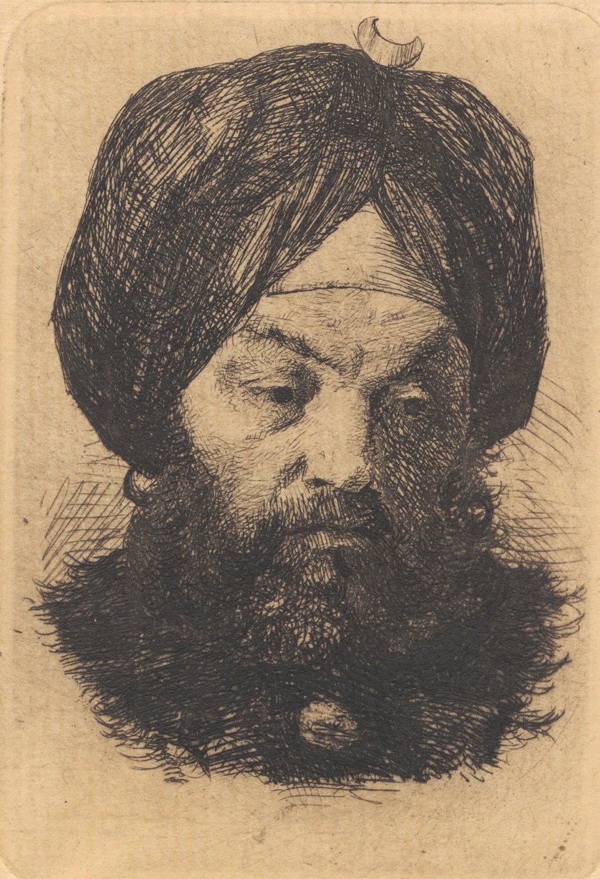 Férfi turbánnal alkotó: Frans Schwartz